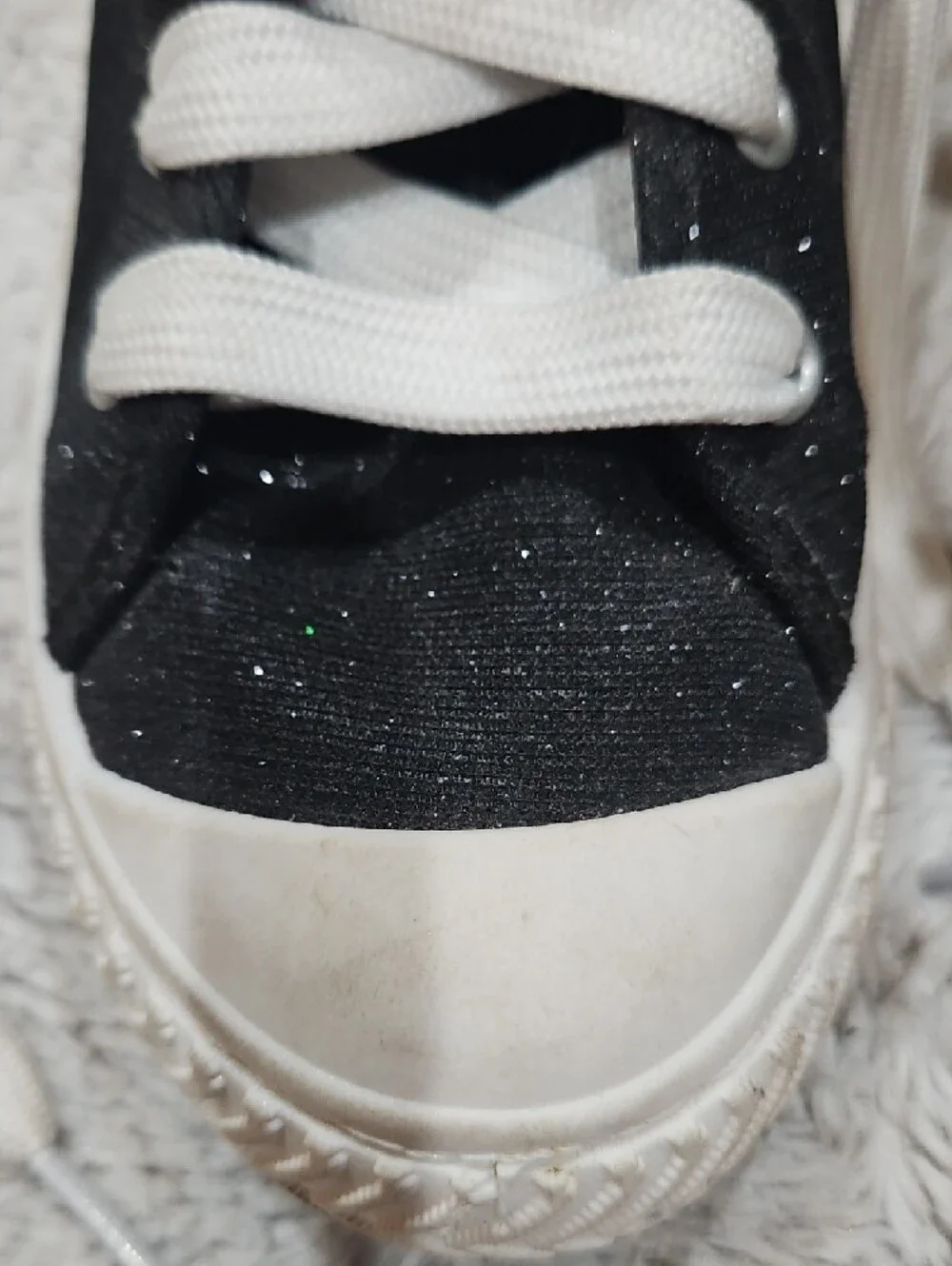 Justice Kids Black and White High-Top Sneakers